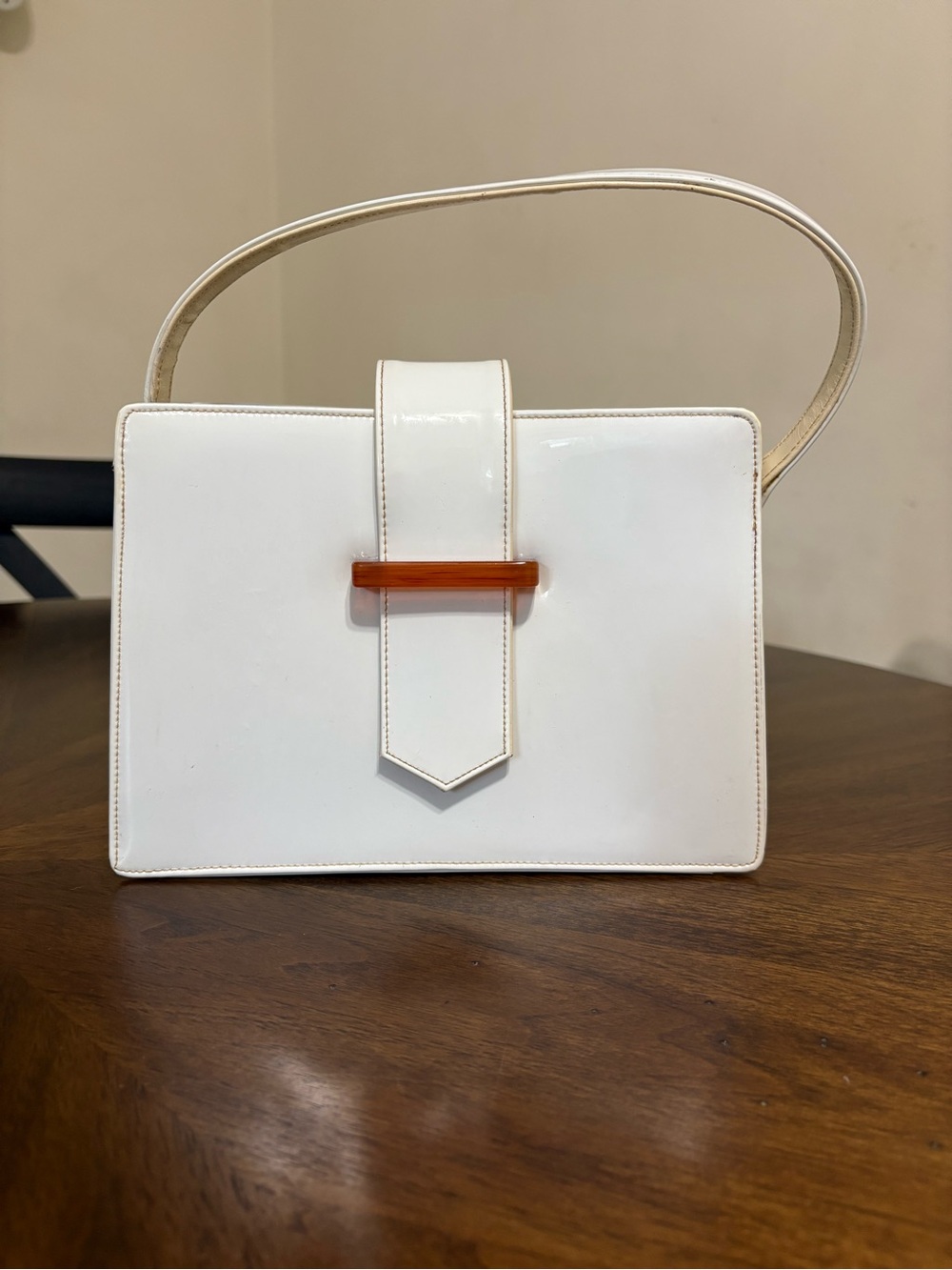 Vintage Susan Gail White Patent Leather Purse
